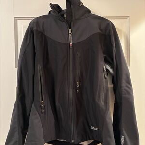 Marmot Women’s Windstopper Hooded Full Zip Black Performance Jacket XL
